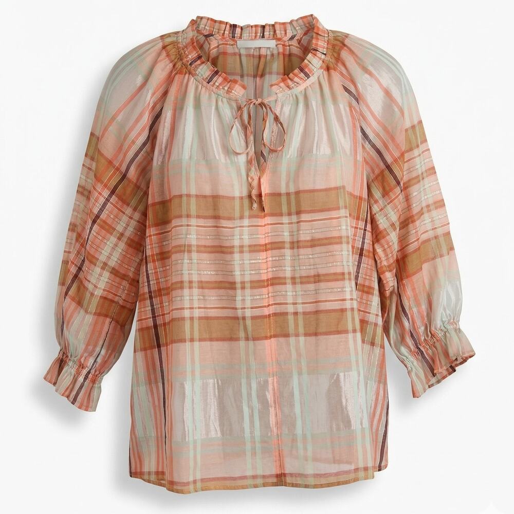 NWT Madewell Women's XS Preppy Cottagecore Coastal Light Academia Silk Blouse